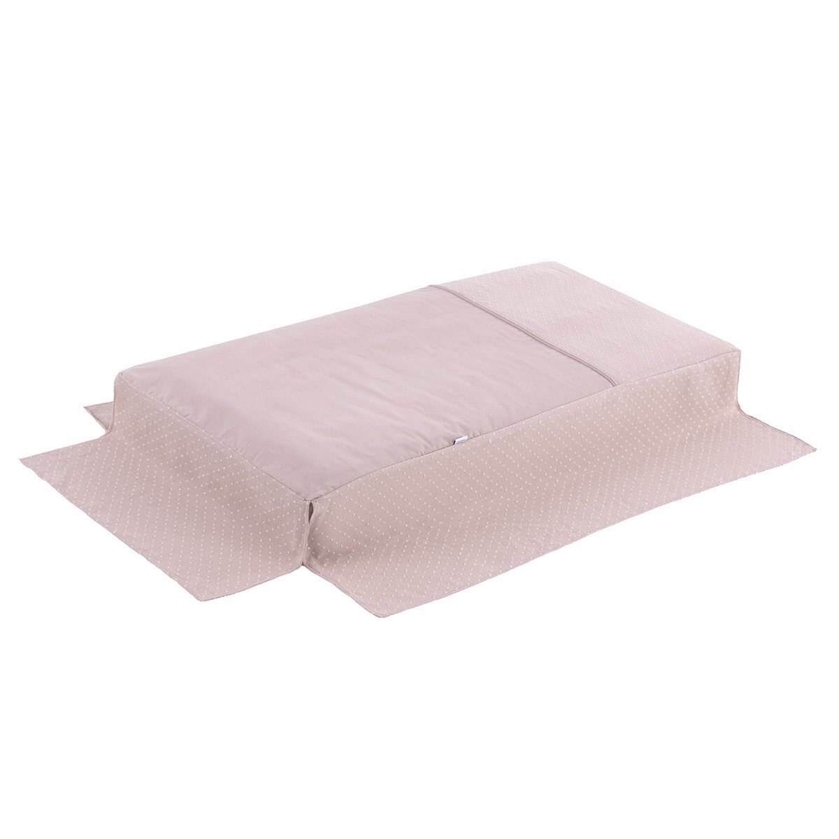 Juego de 2 piezas para cuna (60x120 cm): colcha + protector cambrass princess - Rosa palo Rosa palo-4