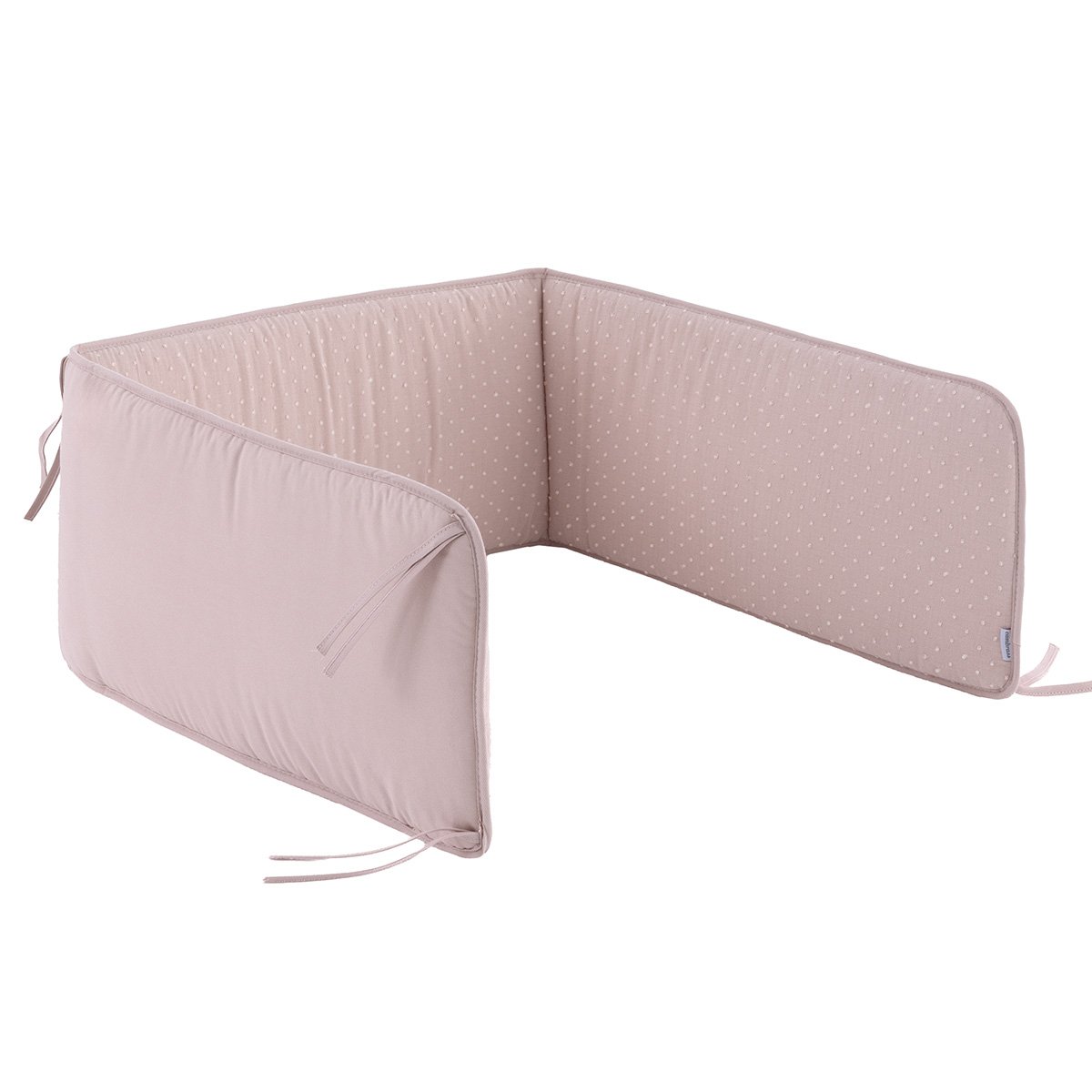 Juego de 2 piezas para cuna (100x140 cm): nórdico + protector cambrass princess - Rosa palo Rosa palo-4