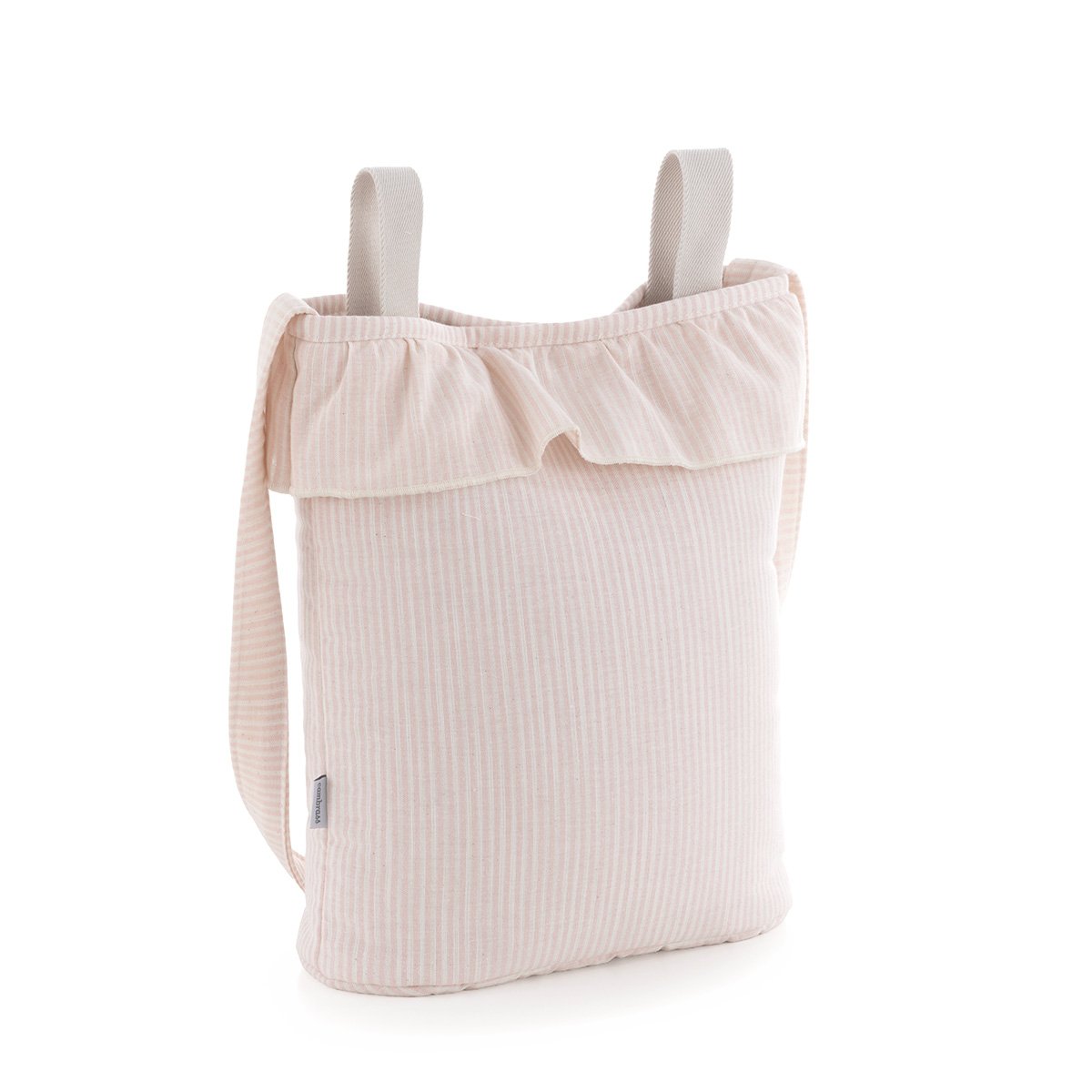 Imagen 2 de Bolso para silla de paseo Cambrass rayas - Blanco lino Rosa claro