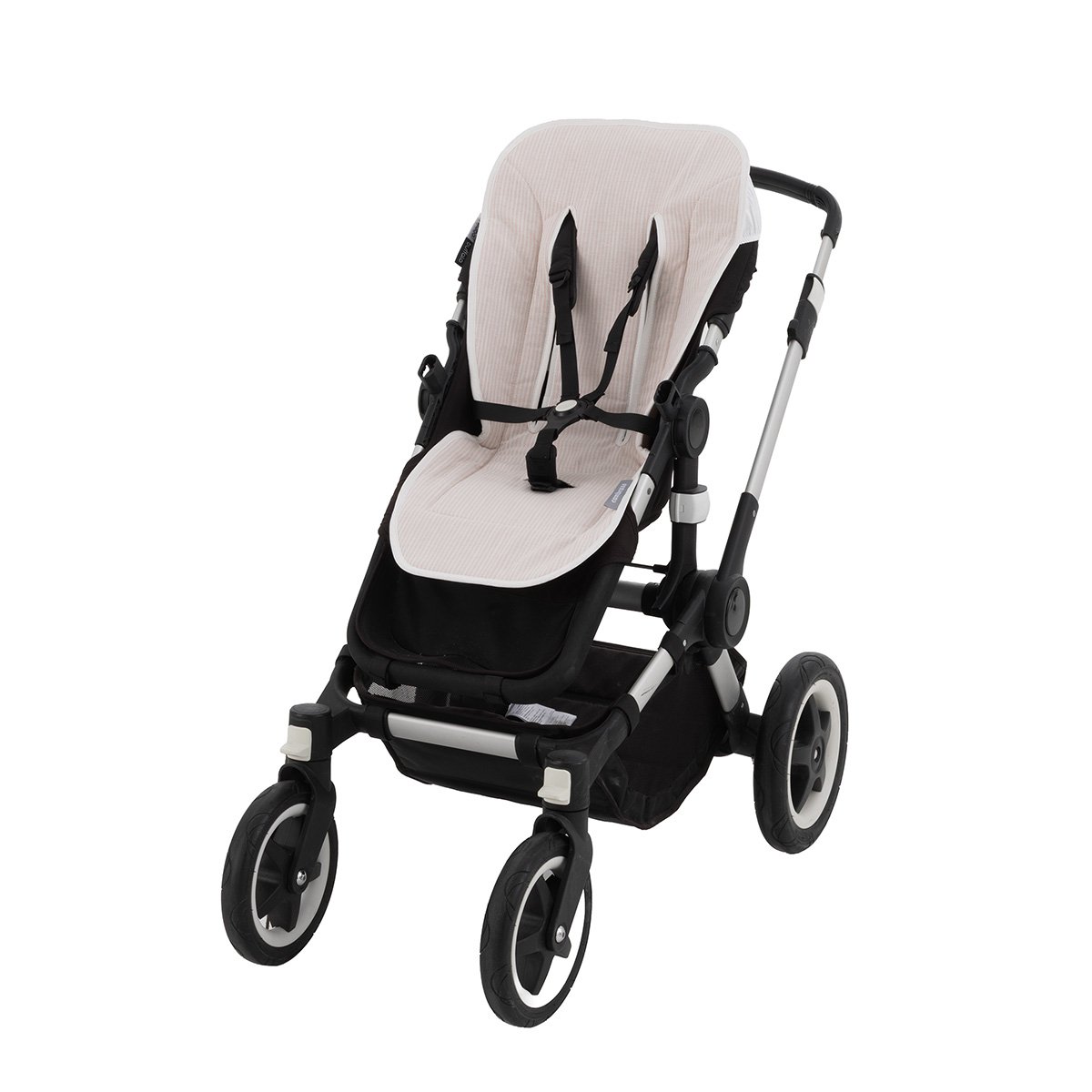 Colchoneta silla paseo universal ovalada Cambrass rayas - Rosa claro Rosa claro-1