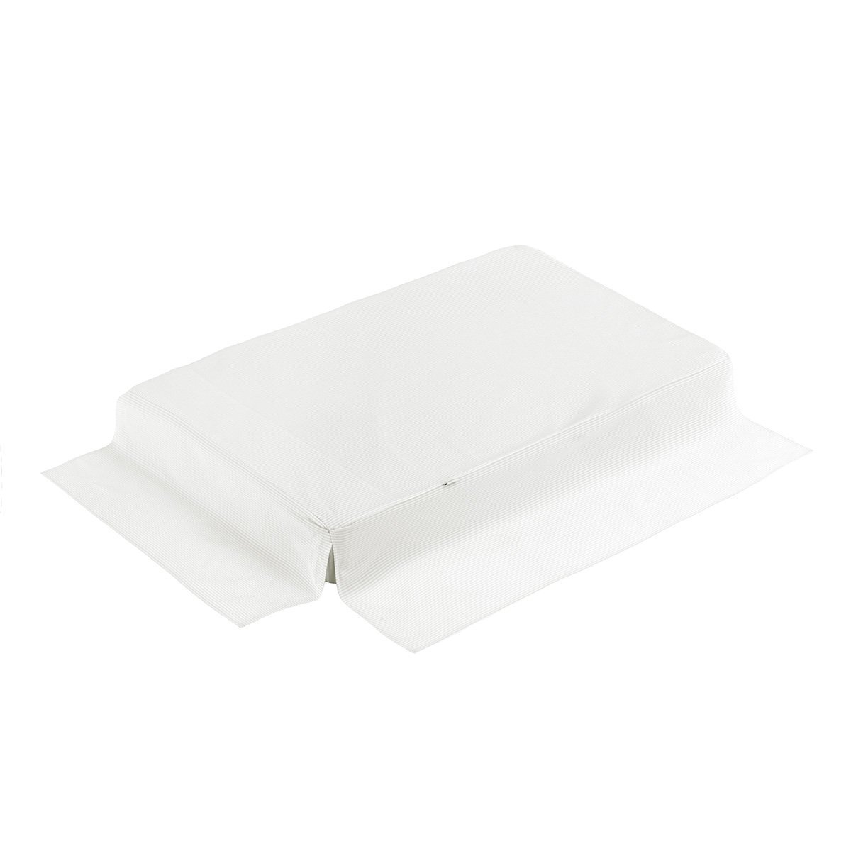 Juego de 2 piezas para cuna (60x120 cm): colcha + protector cambrass deluxe - Blanco Algodón Blanco Algodón-4