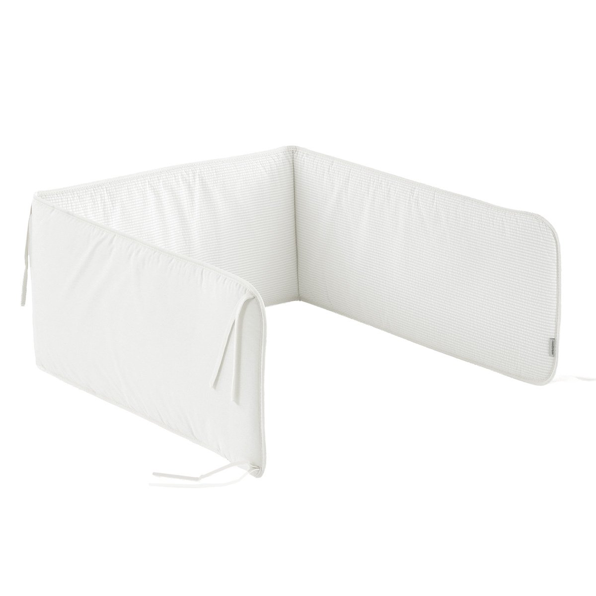 Juego de 2 piezas para cuna (100x140 cm): nórdico + protector cambrass deluxe - Blanco Algodón Blanco Algodón-4