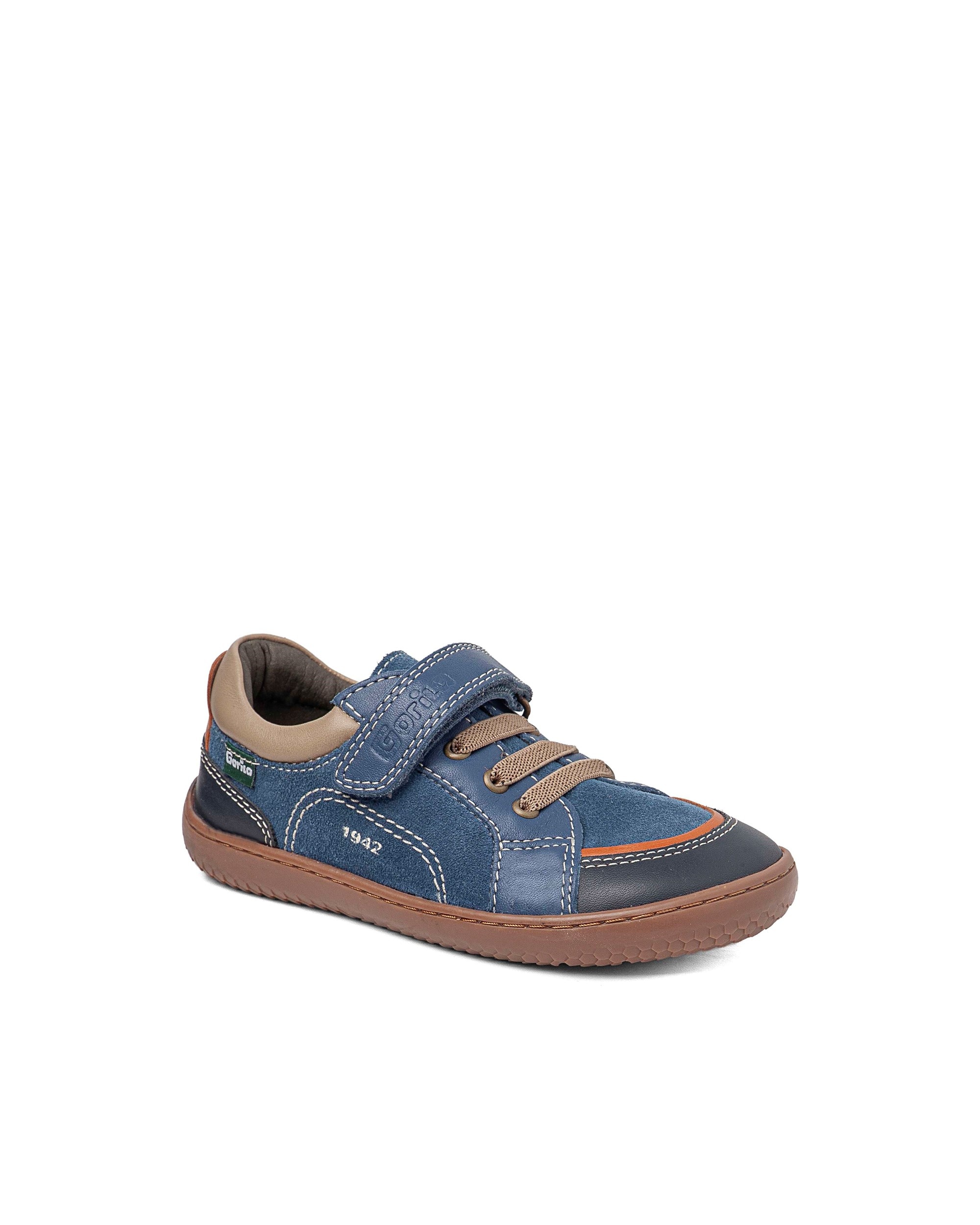 Imagen 2 de Zapatillas respetuosas de niño de piel - Gorila - Azul marino Azul marino