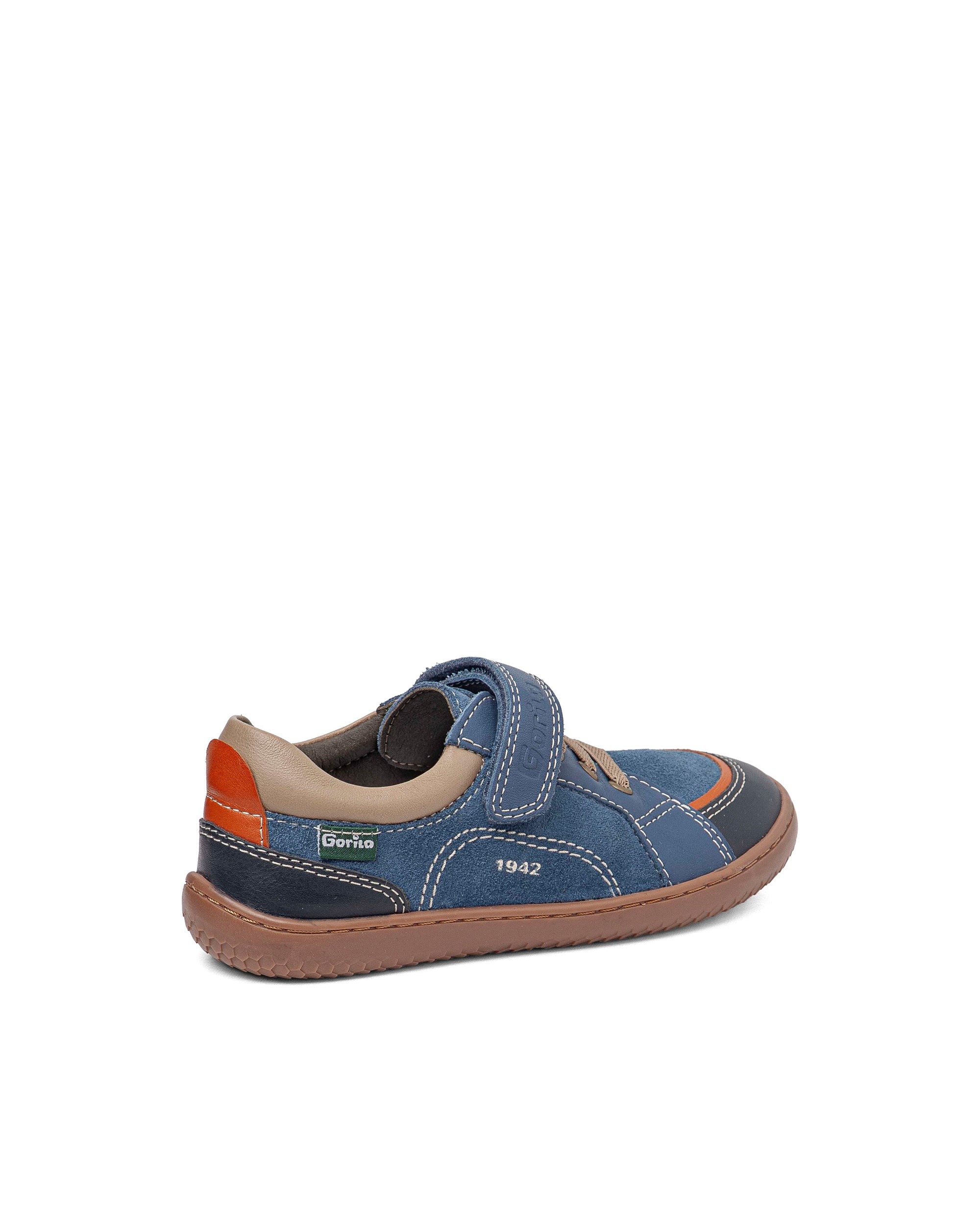 Imagen 3 de Zapatillas respetuosas de niño de piel - Gorila - Azul marino Azul marino
