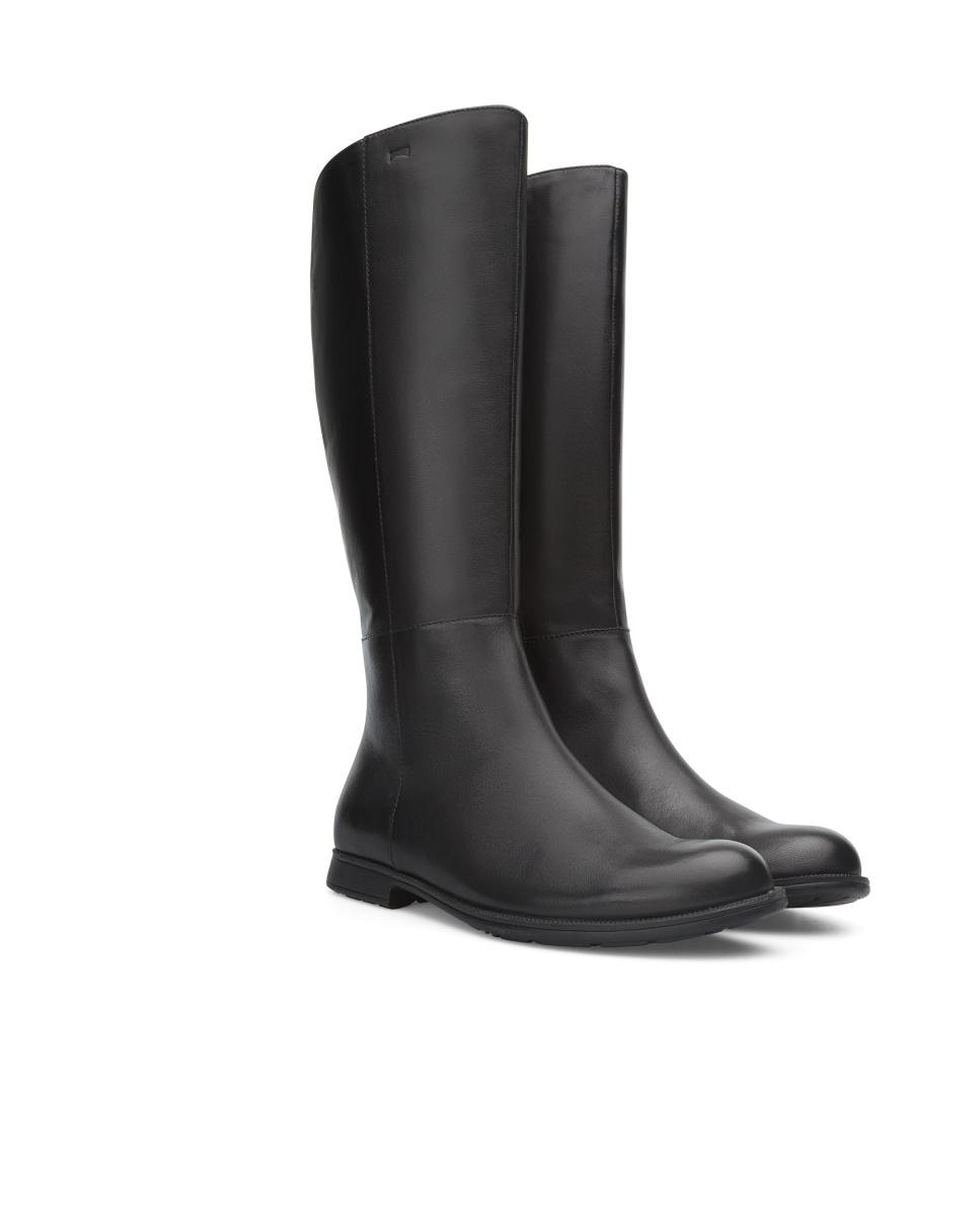 Botas de mujer supersoft de piel lisas - Camper - Negro Negro-3