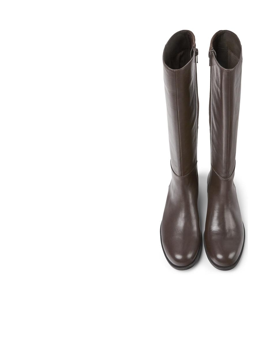 Botas de mujer mil en piel - Camper - Marrón oscuro Marrón oscuro-3