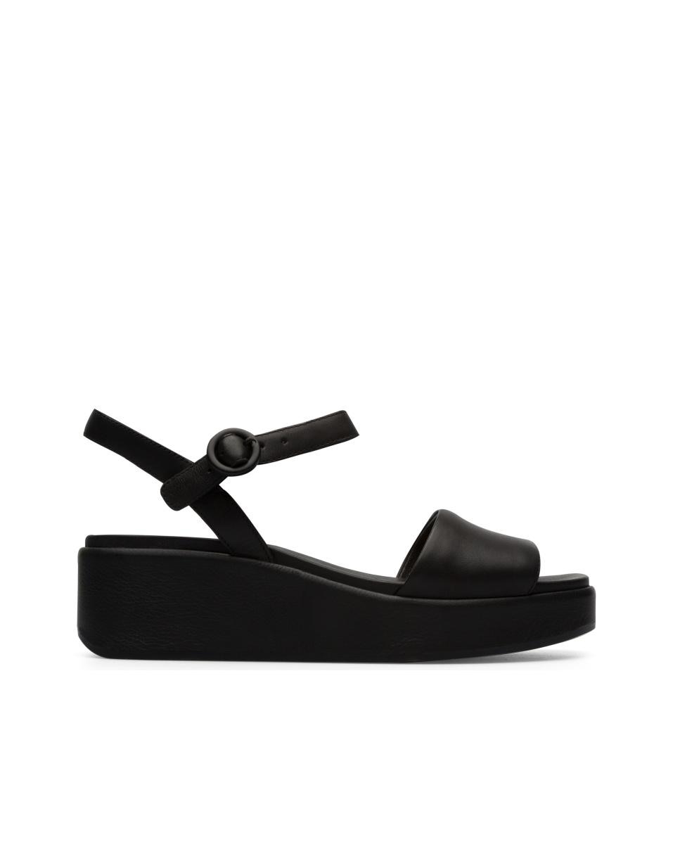 Sandalias de tacón de mujer de piel misia - Camper - Negro Negro-1