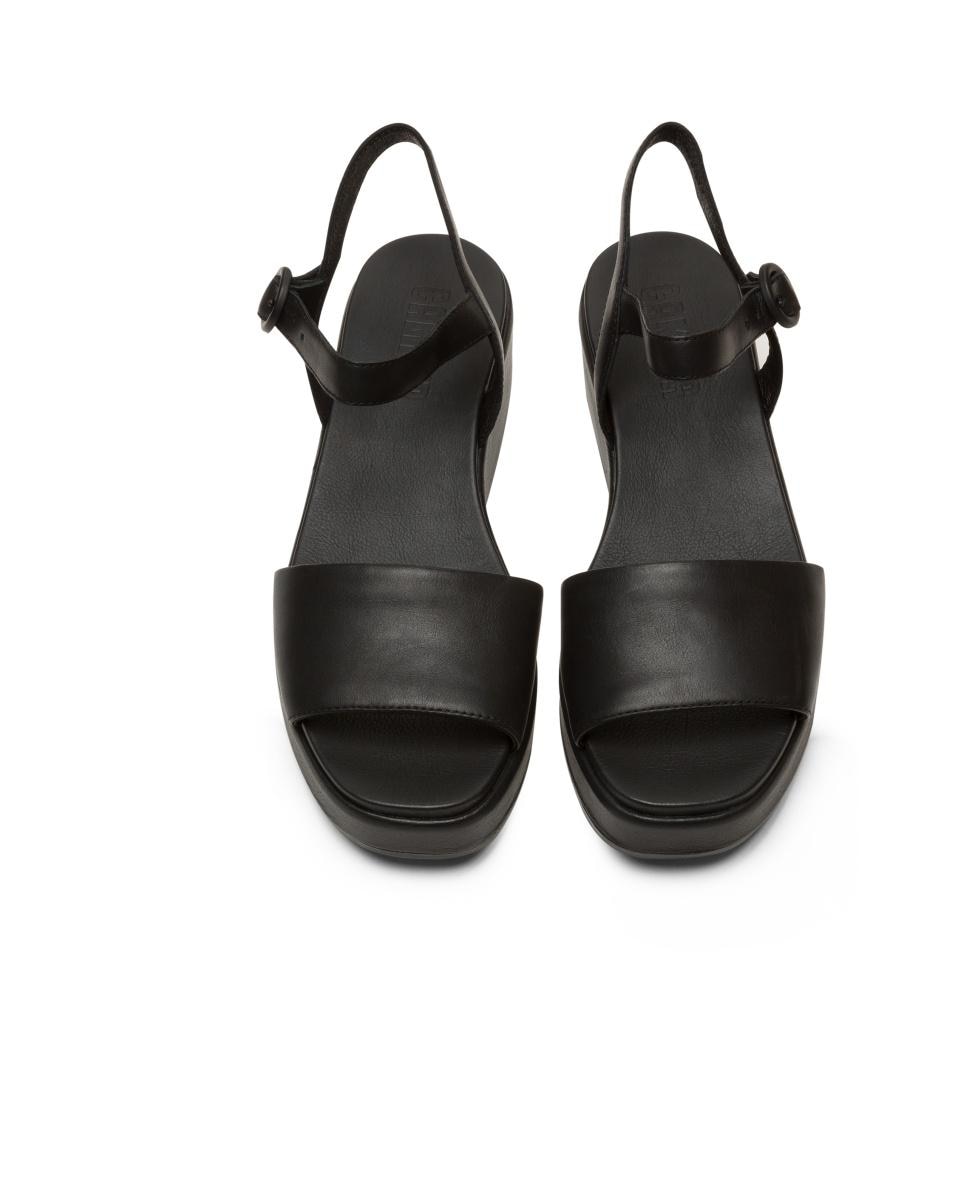 Sandalias de tacón de mujer de piel misia - Camper - Negro Negro-2