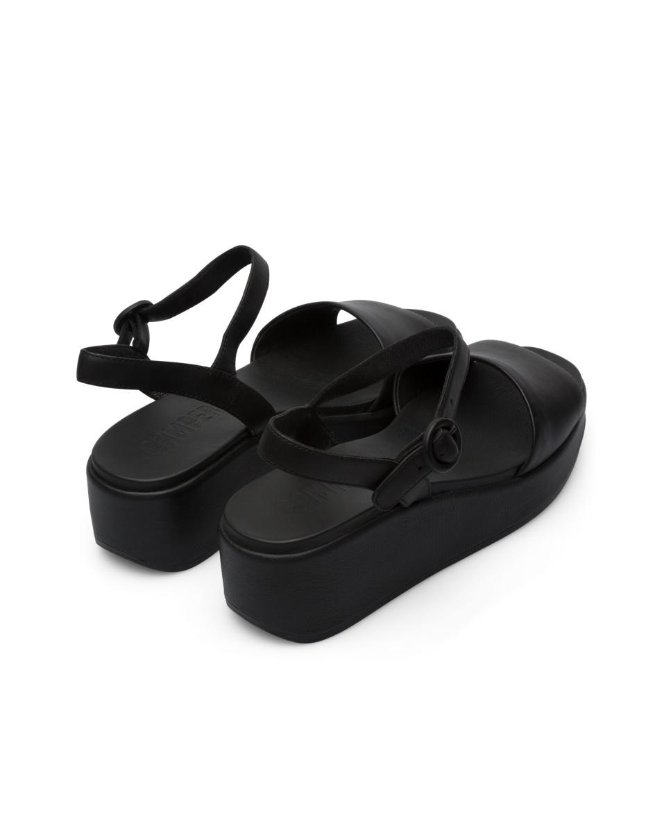 Sandalias de tacón de mujer de piel misia - Camper - Negro Negro-4