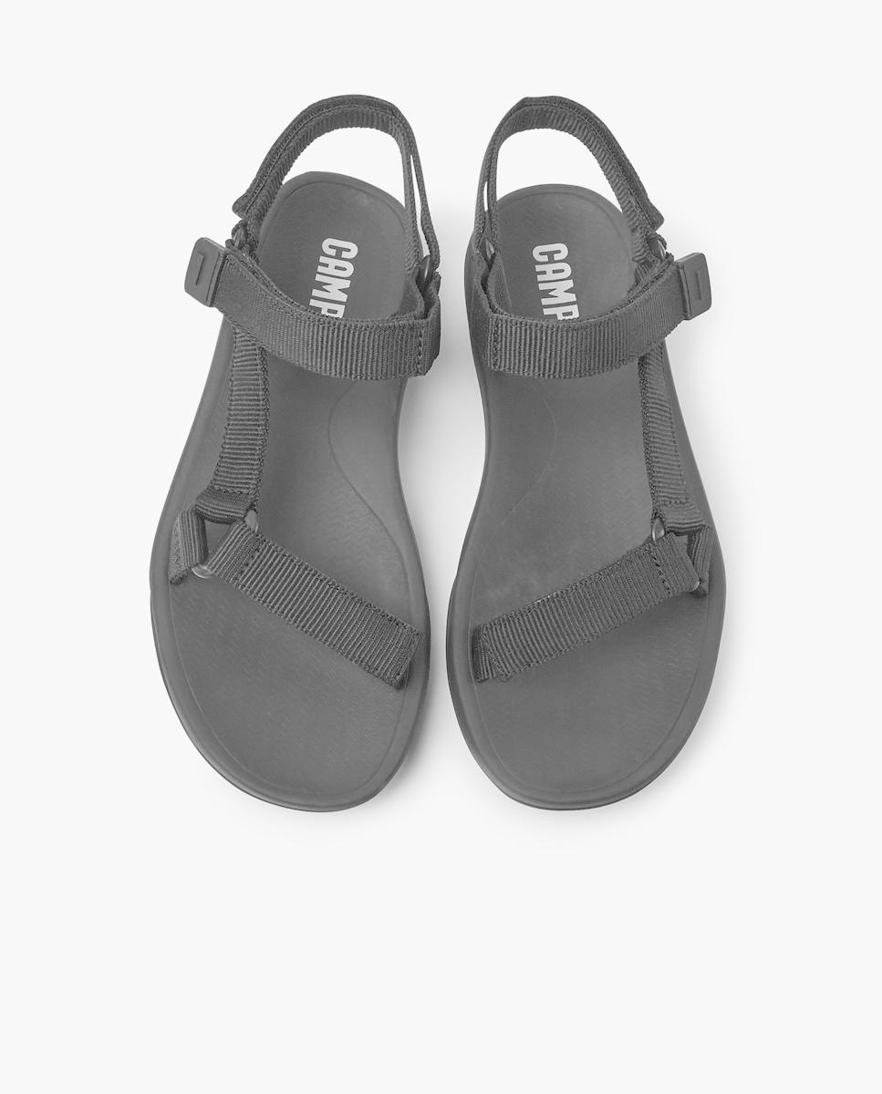 Sandalias planas de mujer Match a tiras en color - Camper - Negro Negro-3