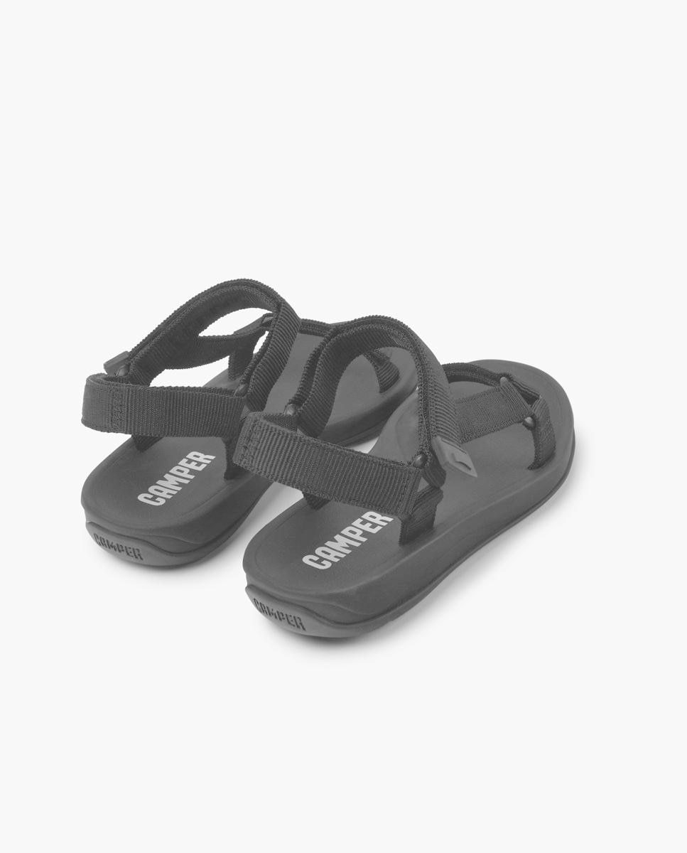 Sandalias planas de mujer Match a tiras en color - Camper - Negro Negro-4