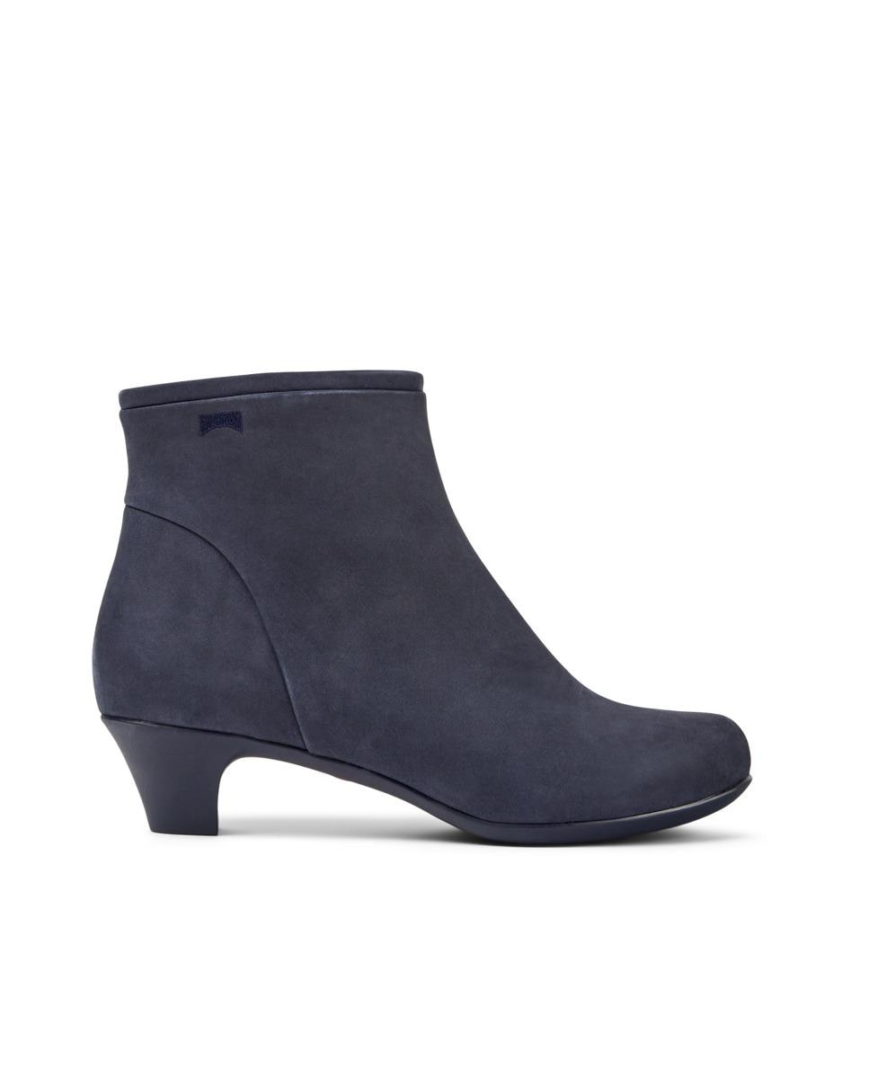 Botines de mujer helena de piel con tacón - Camper - Azul Azul-1