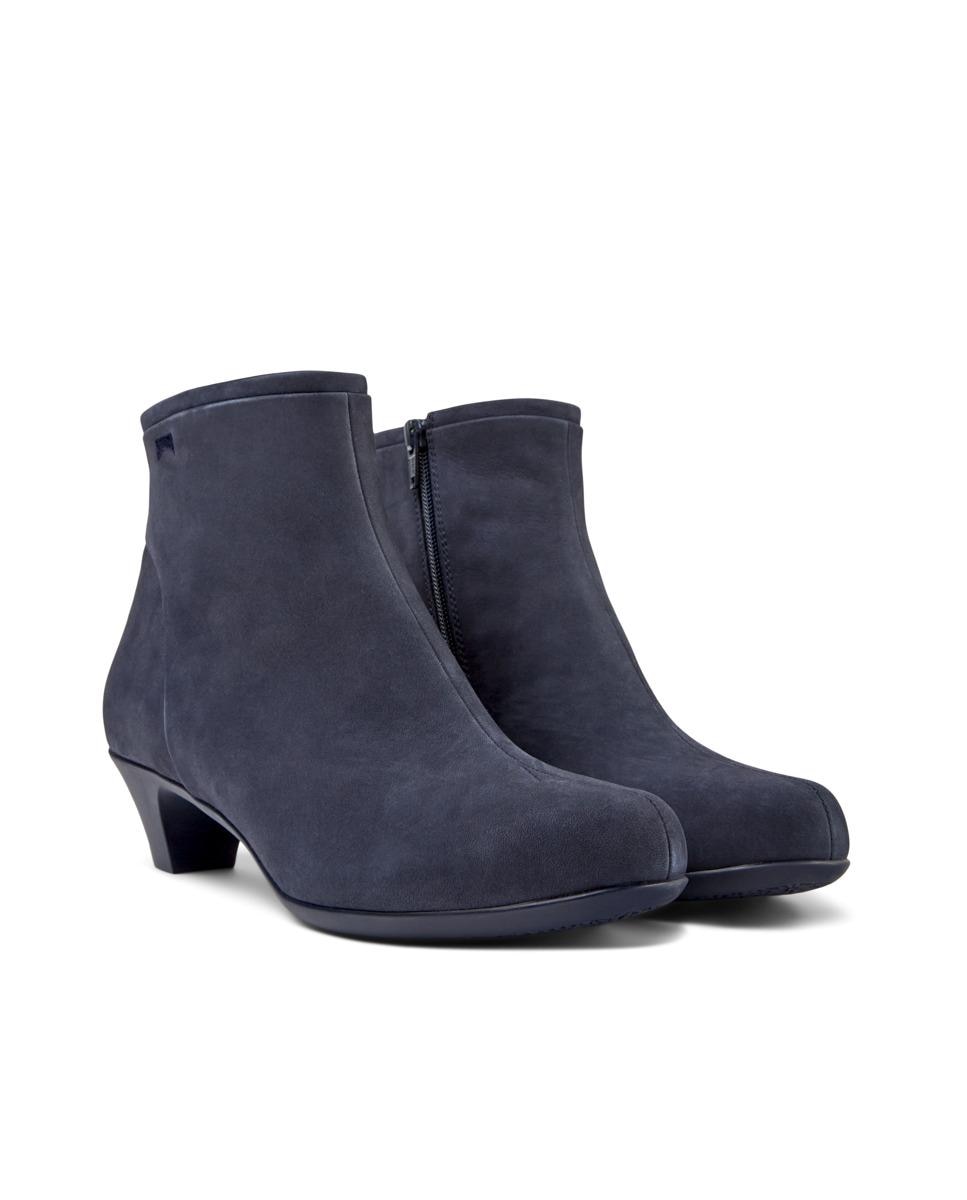 Botines de mujer helena de piel con tacón - Camper - Azul Azul-3