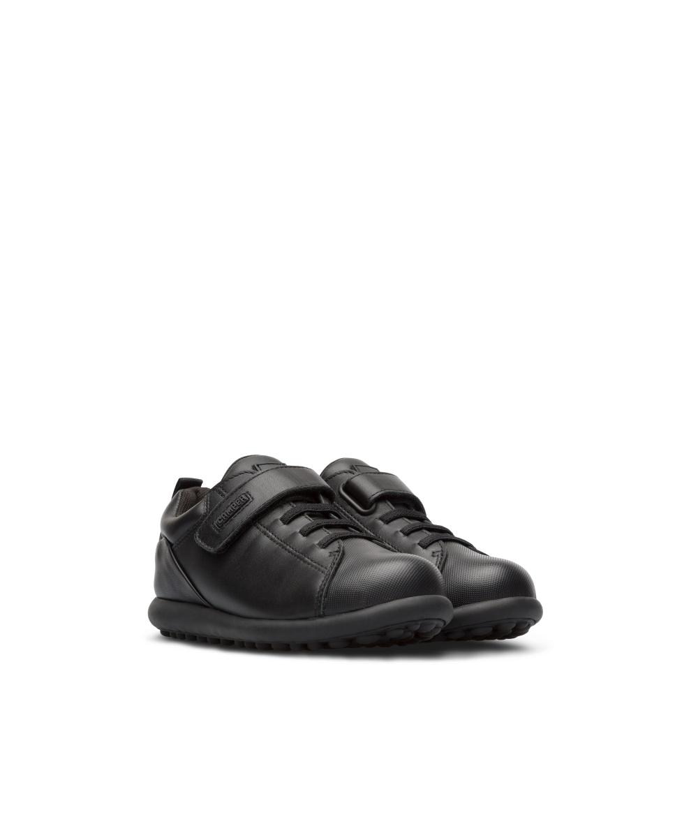 Zapatillas de piel de niño pelotas ariel lisas con puntera reforzada - Camper - Negro Negro-2