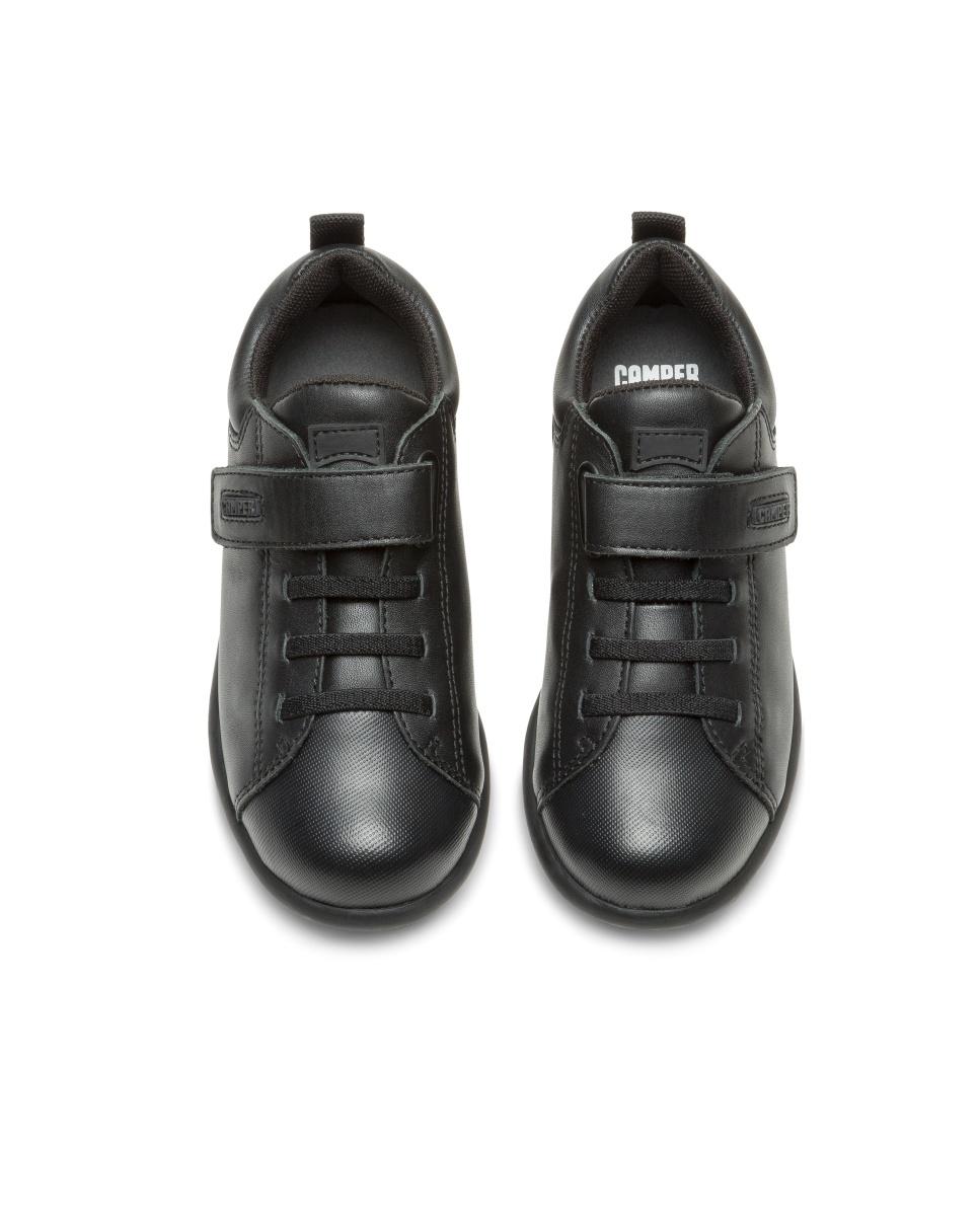 Zapatillas de piel de niño pelotas ariel lisas con puntera reforzada - Camper - Negro Negro-3