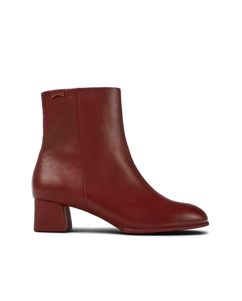 Botines de mujer de piel lisos en - Camper - Burdeos Burdeos-1