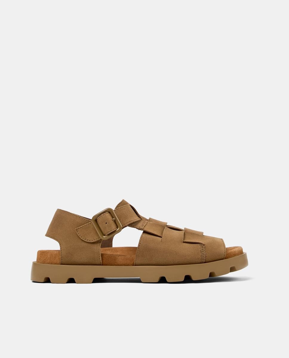 Camper - Sandalias de hombre de piel con hebilla.