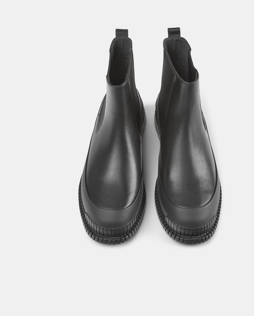 Botines de mujer de piel con suela dentada - Camper - Negro Negro-2