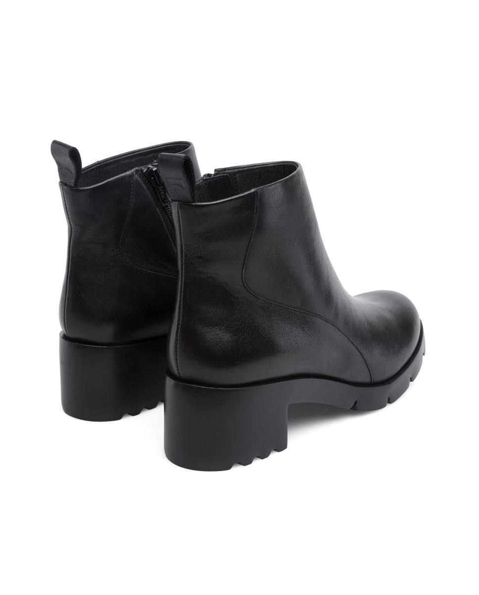 Botines de mujer wanda de tacón con cremallera - Camper - Negro Negro-4