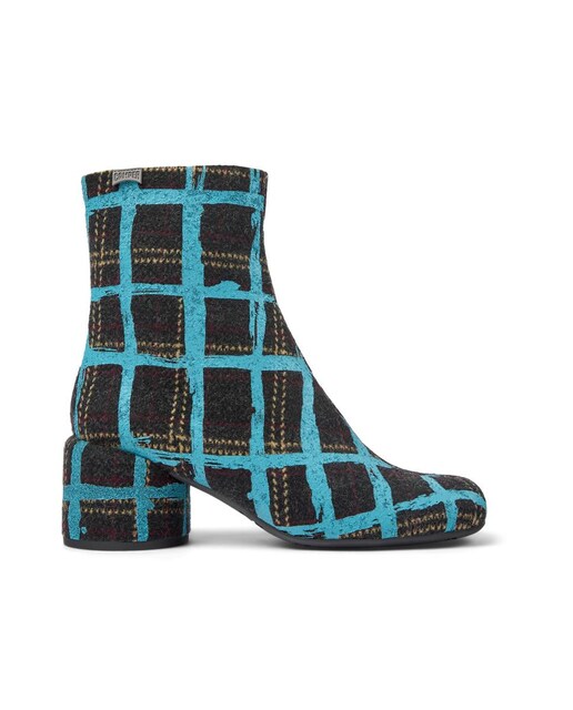 Imagen 0 de Botas de mujer con estampado vichy y tacón de bloque