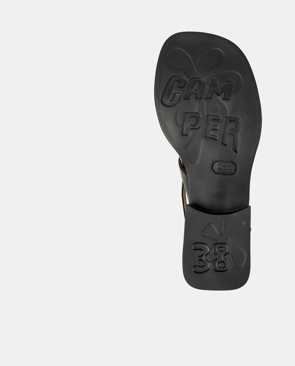 Sandalias de tacón de mujer de piel dana - Camper - Negro Negro-5
