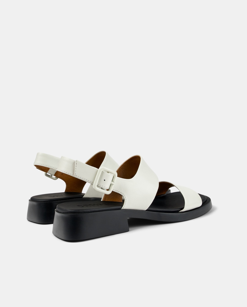 Sandalias de tacón de mujer de piel dana - Camper - Blanco Blanco-4