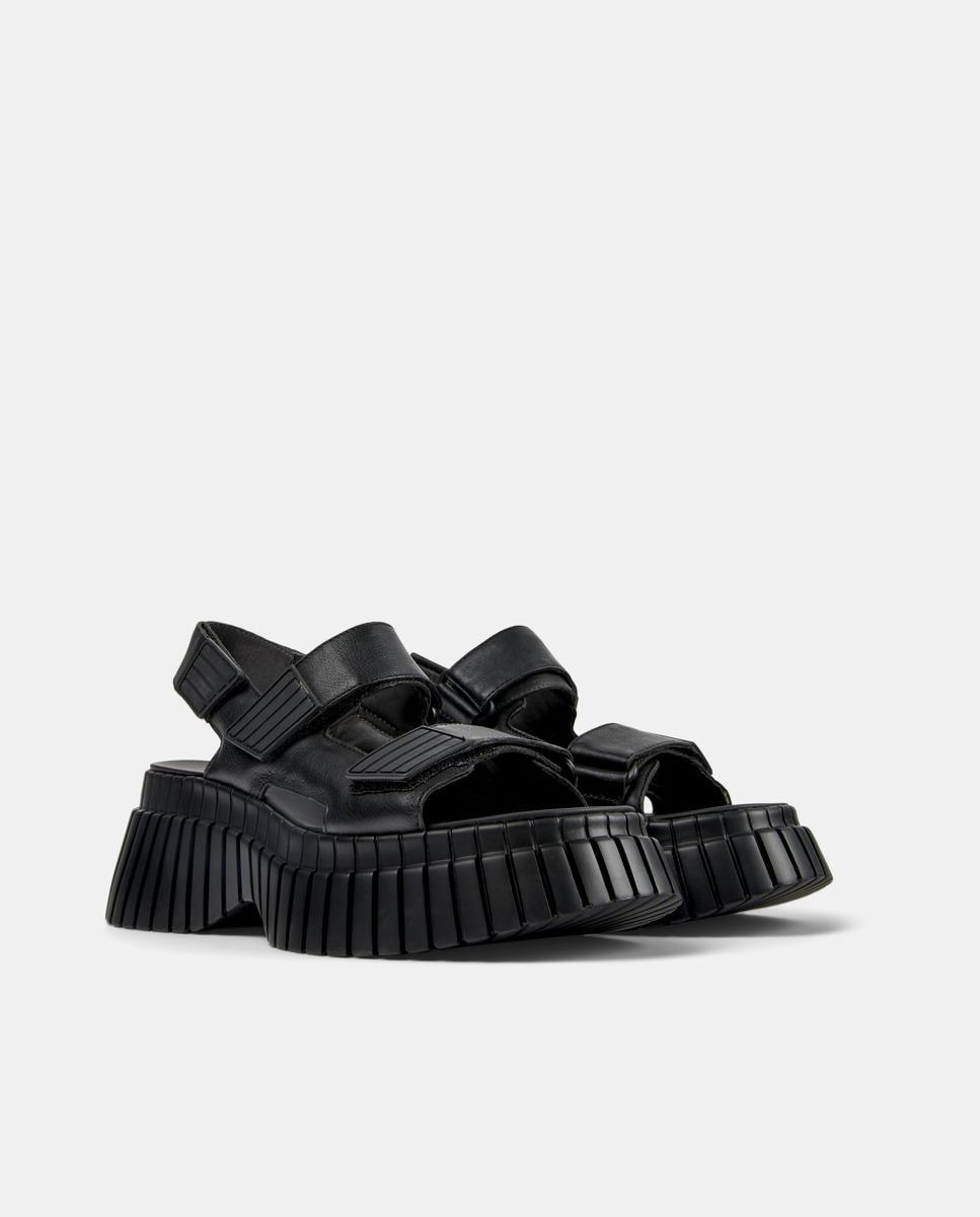 Sandalias de tacón de mujer de piel bcn - Camper - Negro Negro-2