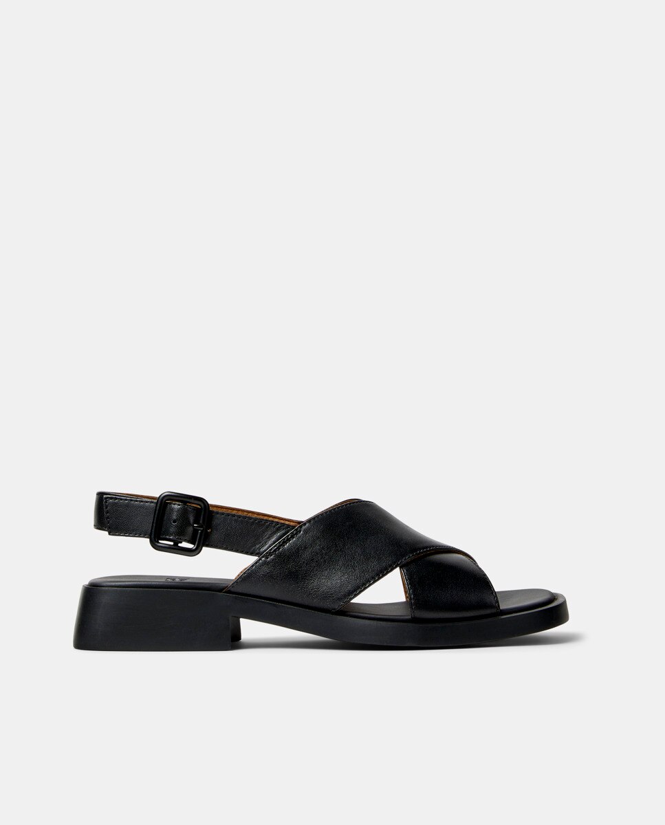 Sandalias de mujer Dana de piel - Camper - Negro Negro-1