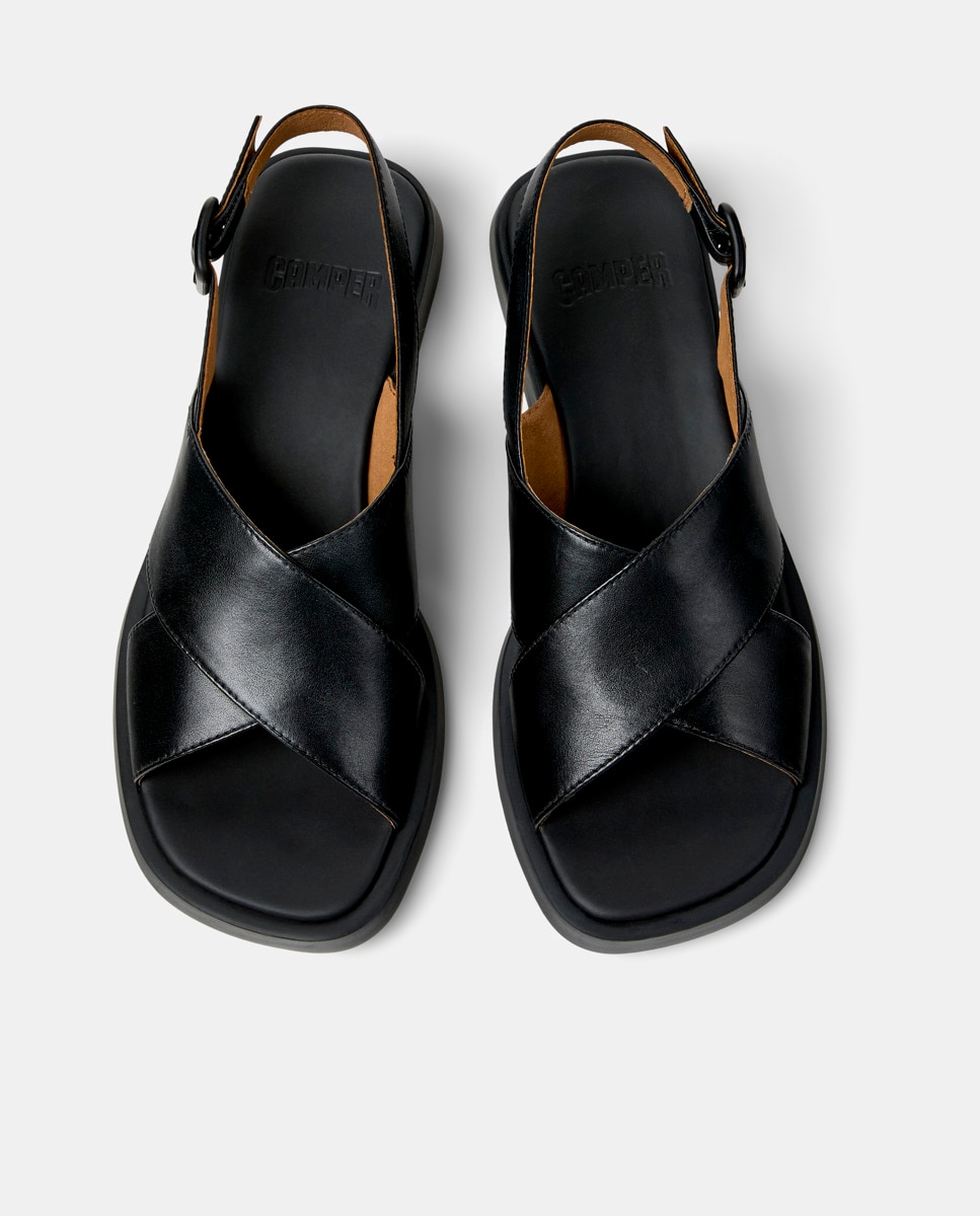 Sandalias de mujer Dana de piel - Camper - Negro Negro-2