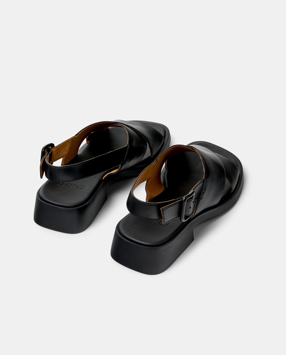 Sandalias de mujer Dana de piel - Camper - Negro Negro-4