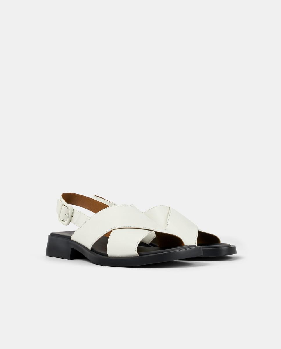 Sandalias de mujer Dana de piel - Camper - Blanco Blanco-3