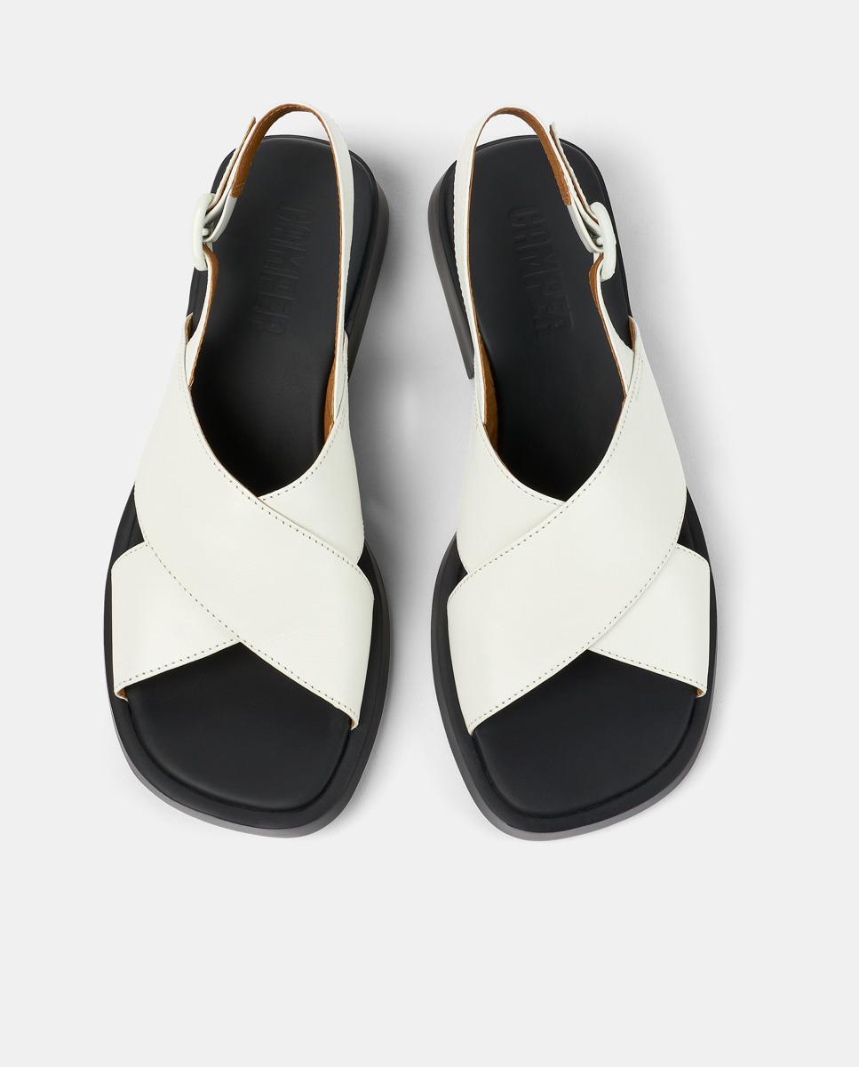 Sandalias de mujer Dana de piel - Camper - Blanco Blanco-2