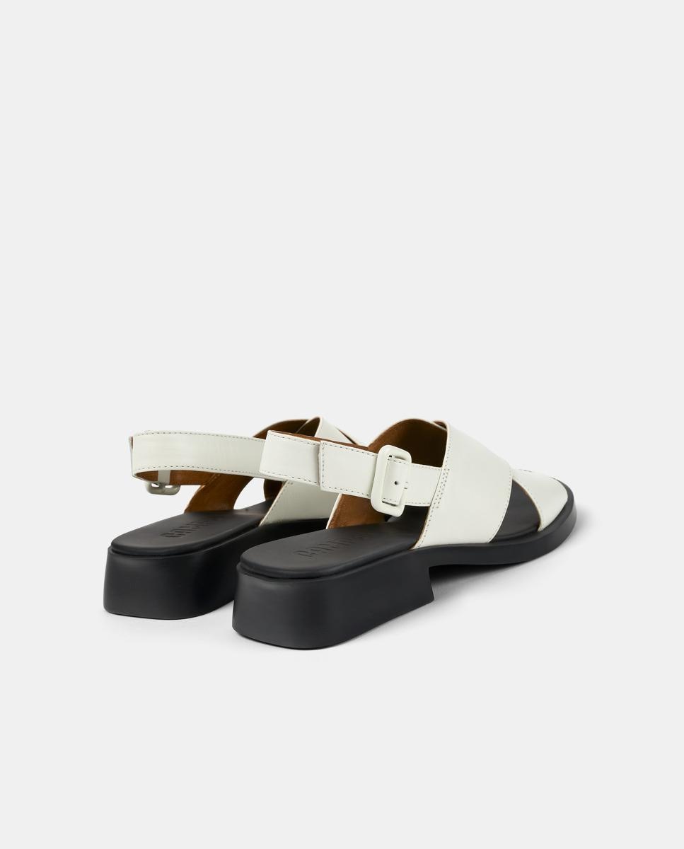 Sandalias de mujer Dana de piel - Camper - Blanco Blanco-4