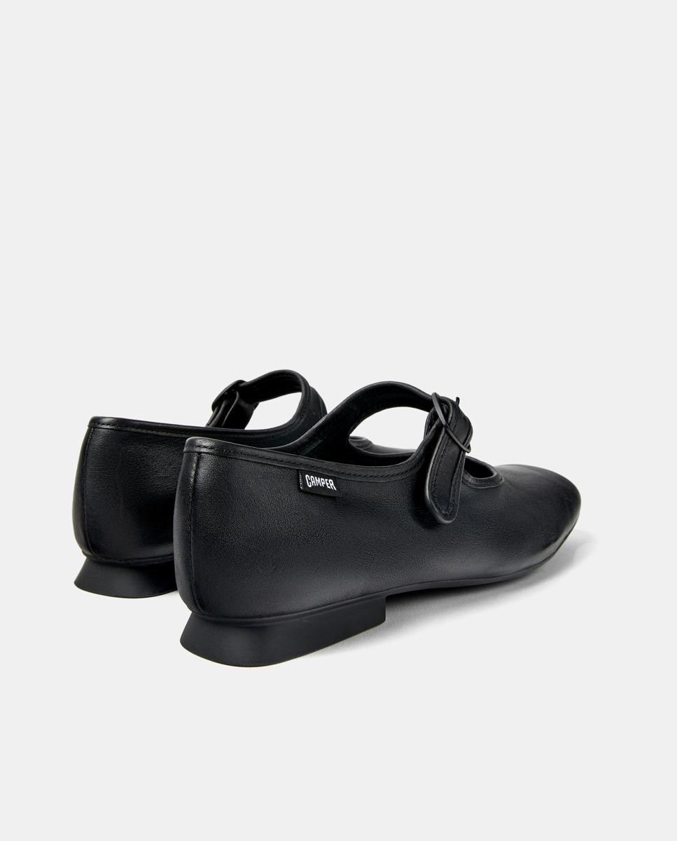 Merceditas planas de mujer casi myra de piel - Camper - Negro Negro-4