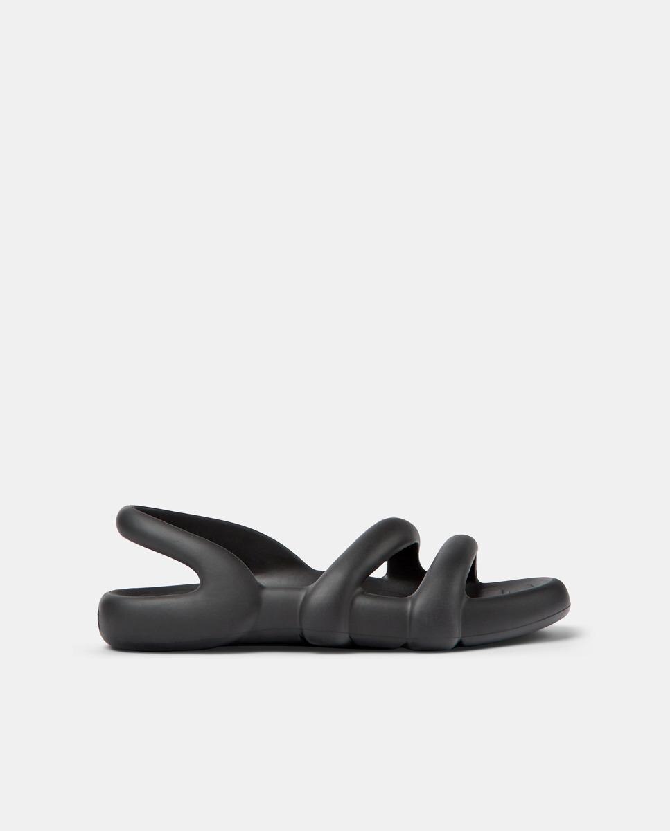 Imagen 0 de Sandalias planas de mujer kobarah flat lisas Negro