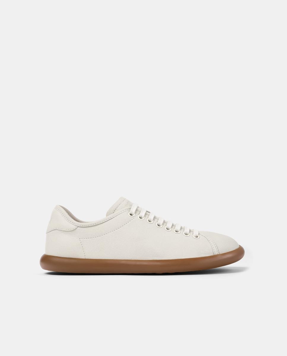 Zapatillas de piel de mujer pelotas soller con cordones - Camper - Blanco Blanco-1
