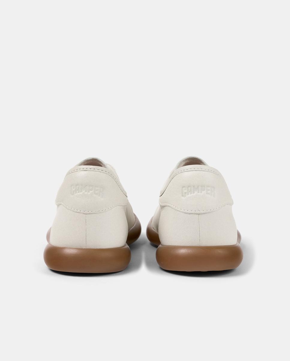 Zapatillas de piel de mujer pelotas soller con cordones - Camper - Blanco Blanco-4