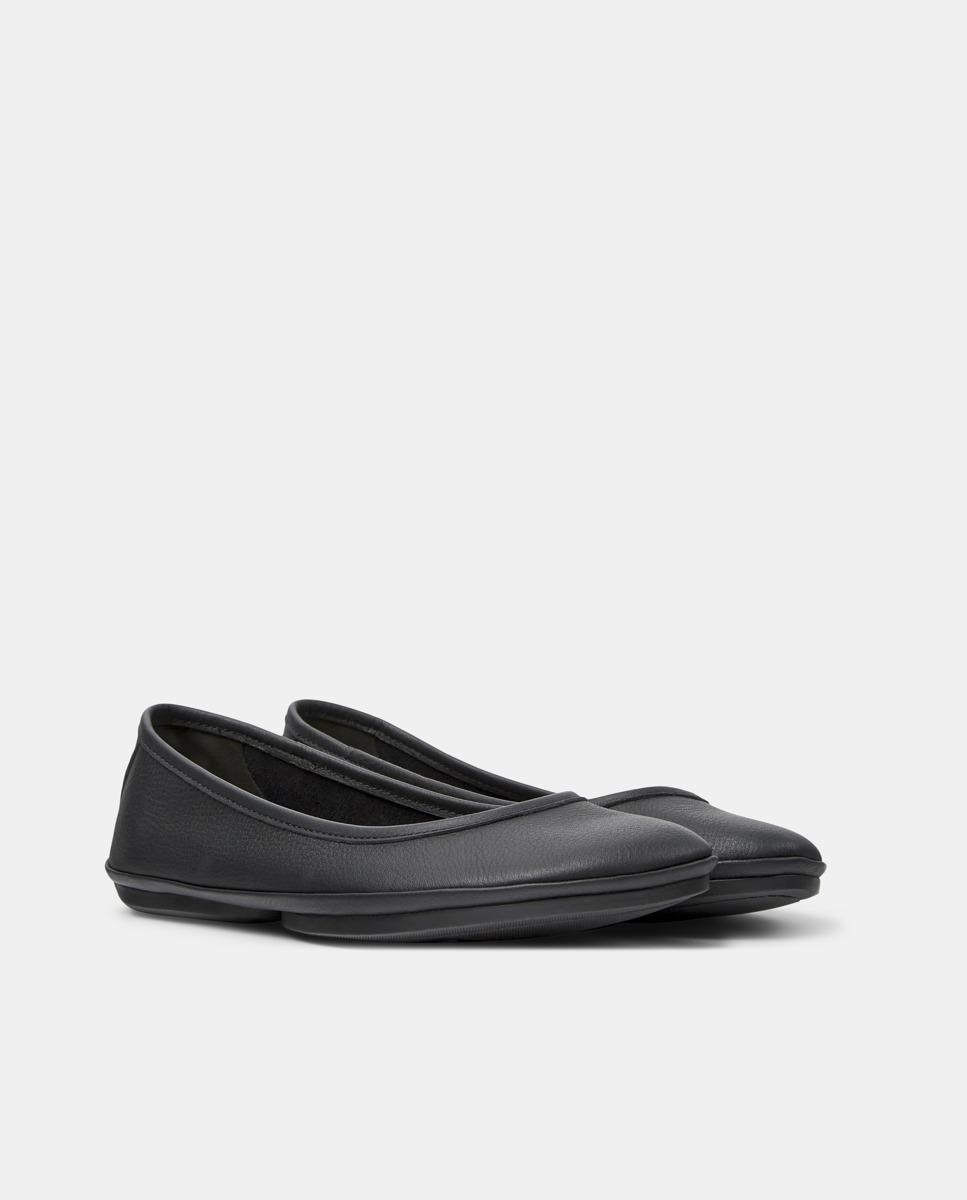 Bailarinas planas de mujer de piel Right Nina - Camper - Negro Negro-3