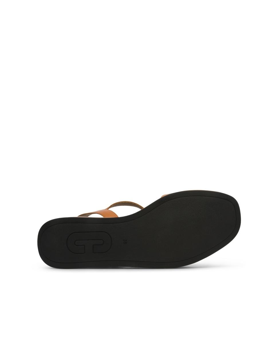 Sandalias de tacón de mujer de piel misia - Camper - Marrón Marrón-5