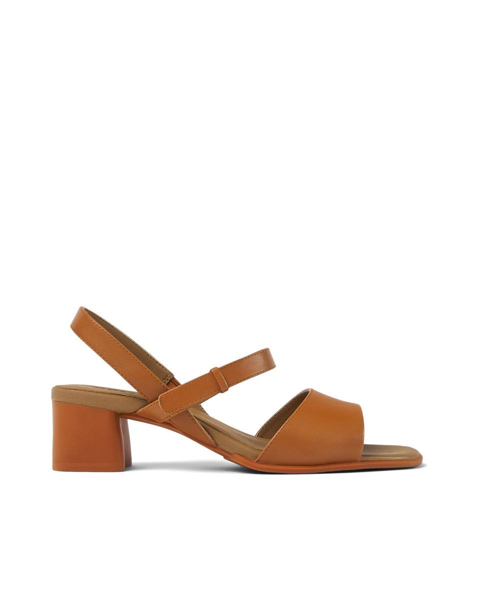 Sandalias de tacón de mujer de piel katie - Camper - Marrón Marrón-1