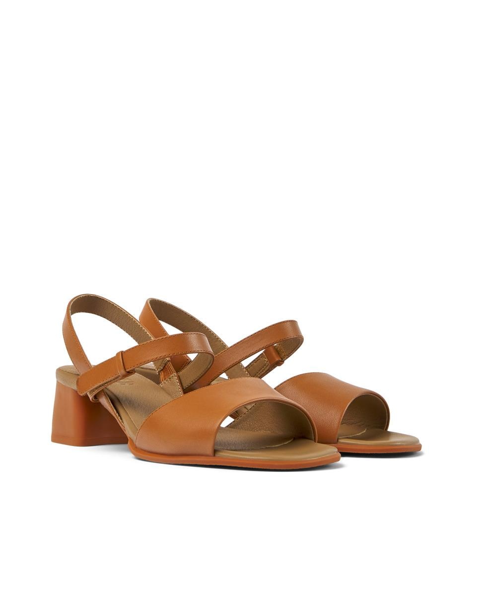 Sandalias de tacón de mujer de piel katie - Camper - Marrón Marrón-2