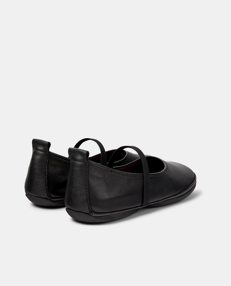 Bailarinas planas de mujer right nina de piel con tira elástica - Camper - Negro Negro-4