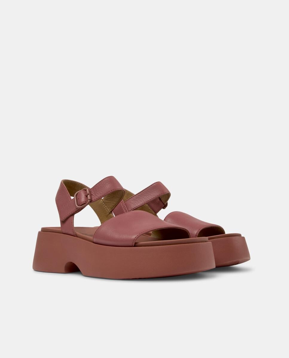 Sandalias de plataforma de mujer Tasha de piel con hebilla