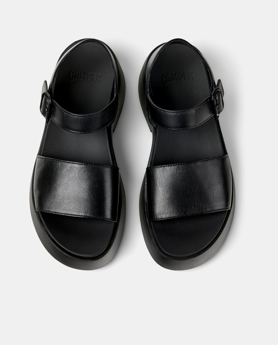 Sandalias de tacón de mujer de piel tasha - Camper - Negro Negro-2