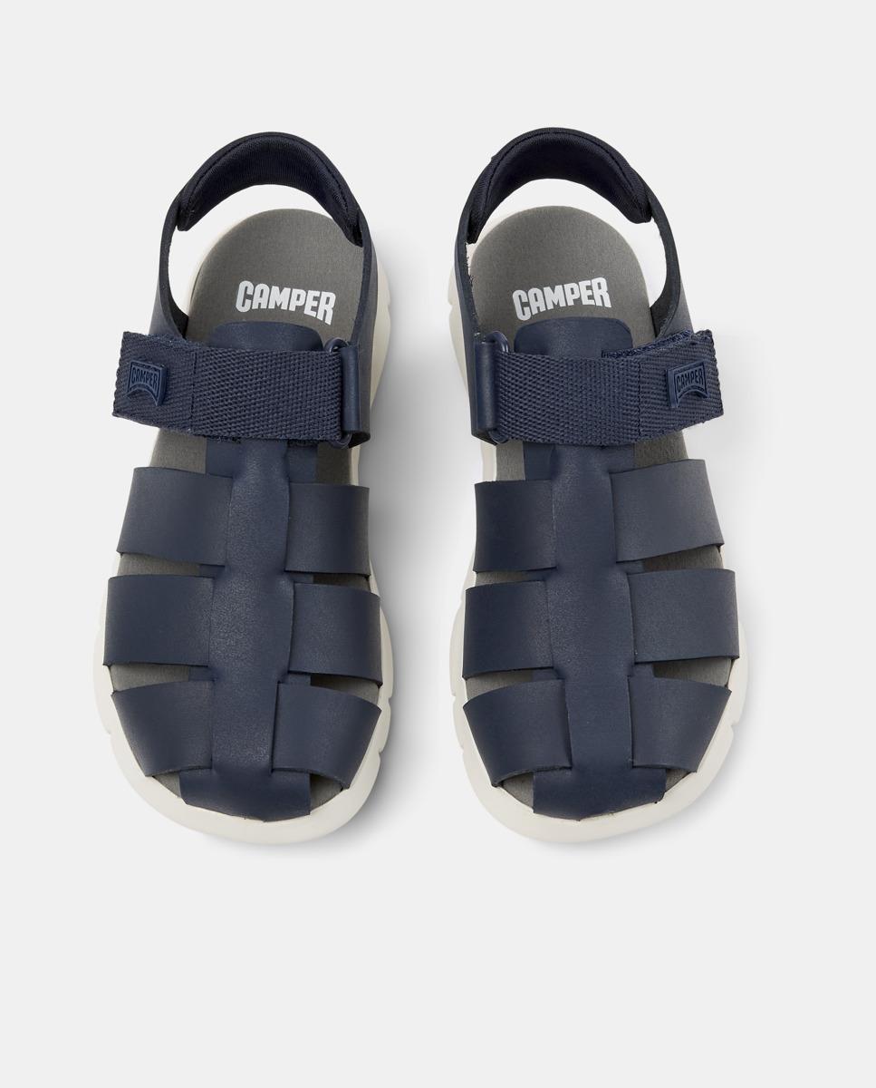 Sandalias cerradas de niño oruga de piel - Camper - Azul Azul-2