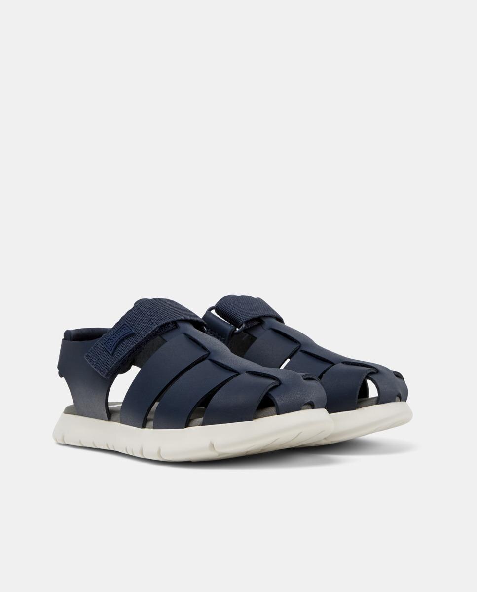 Sandalias cerradas de niño oruga de piel - Camper - Azul Azul-5