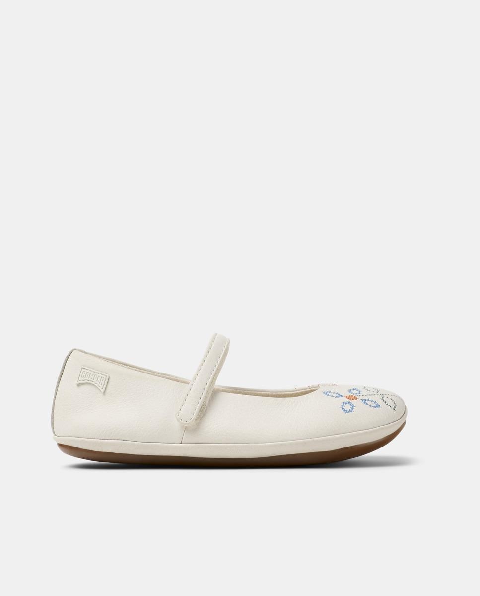 Merceditas de niña de piel right kids twins - Camper - Blanco Blanco-1