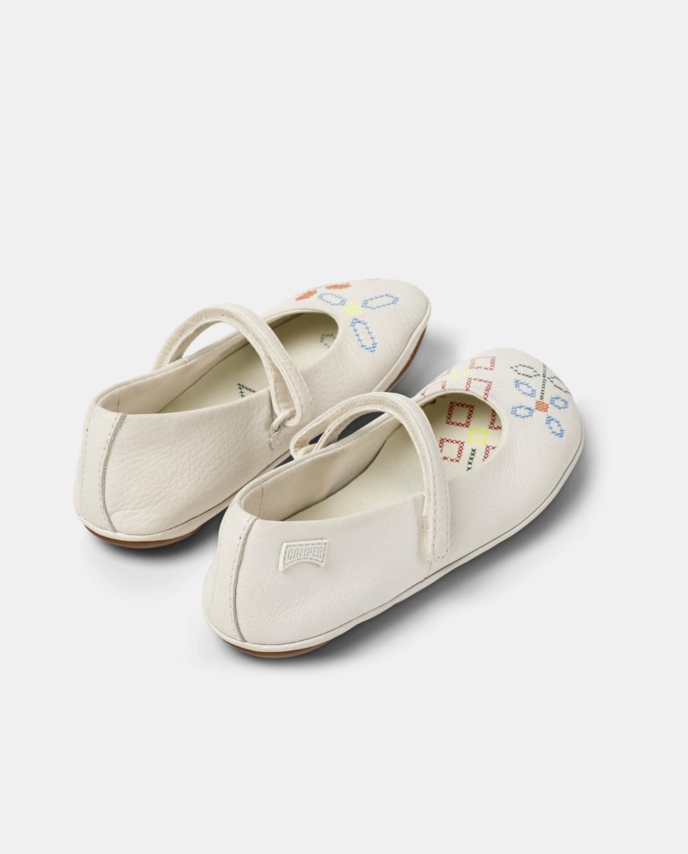 Merceditas de niña de piel right kids twins - Camper - Blanco Blanco-3