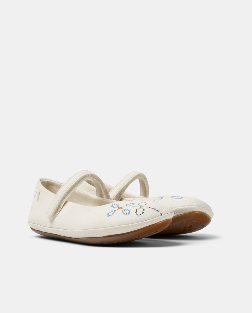 Merceditas de niña de piel right kids twins - Camper - Blanco Blanco-5