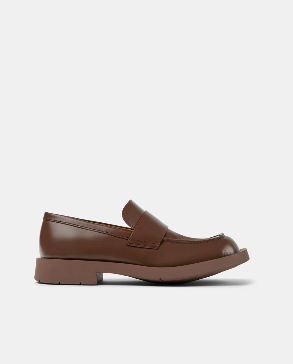 camperlab - Mocasines unisex de piel con puntera cuadrada.
